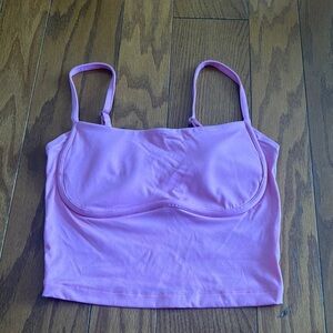 Pink Sleeveless Crop Top